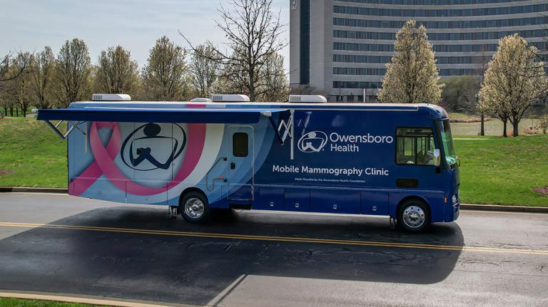 mobile mammography van in front of OHRH