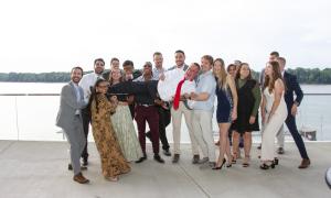 group photo taken outdoors