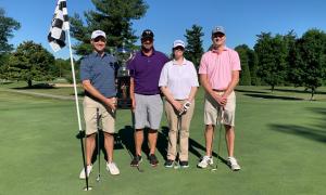 group photo on course